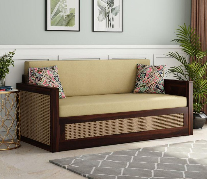 wooden sofa cum bed