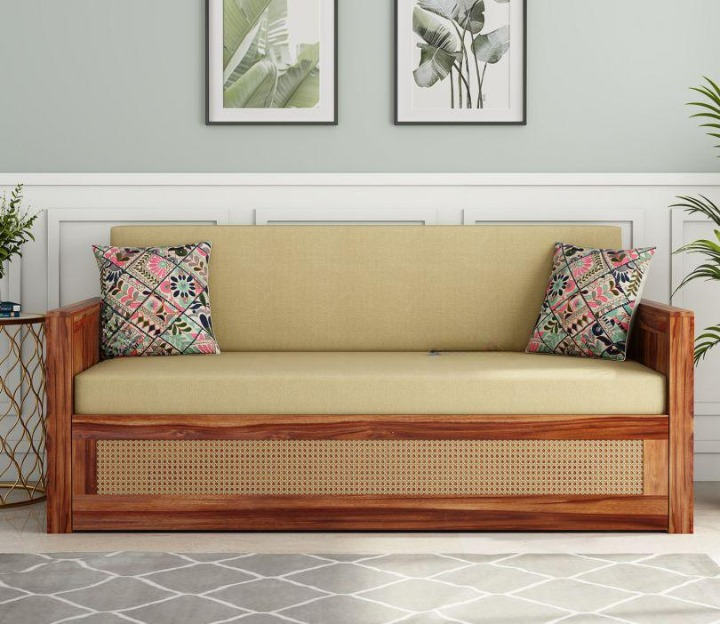 wooden sofa cum bed
