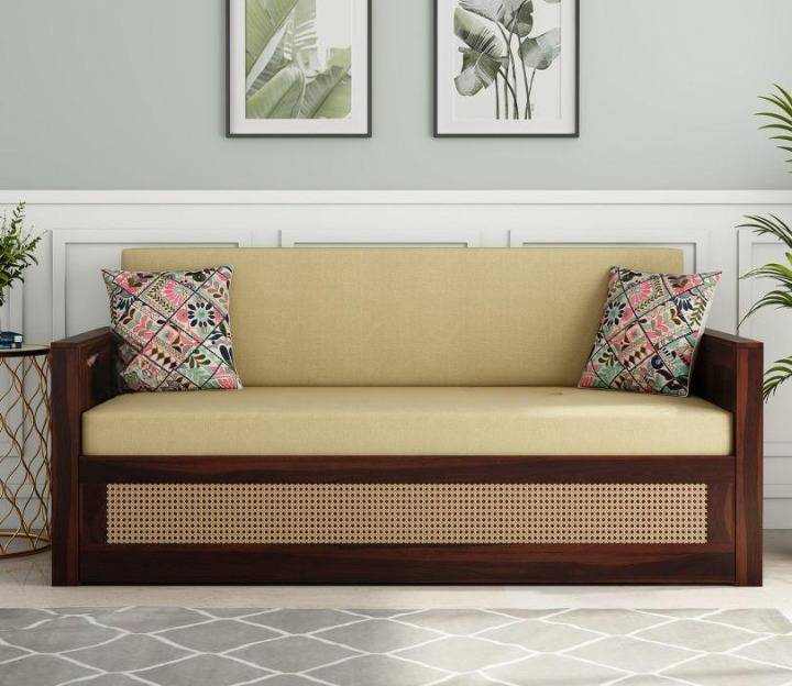wooden sofa cum bed