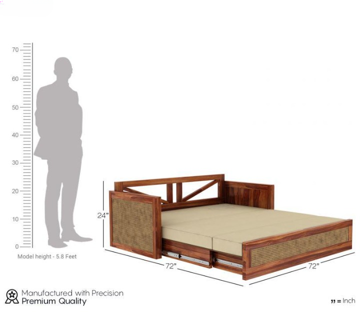wooden sofa cum bed