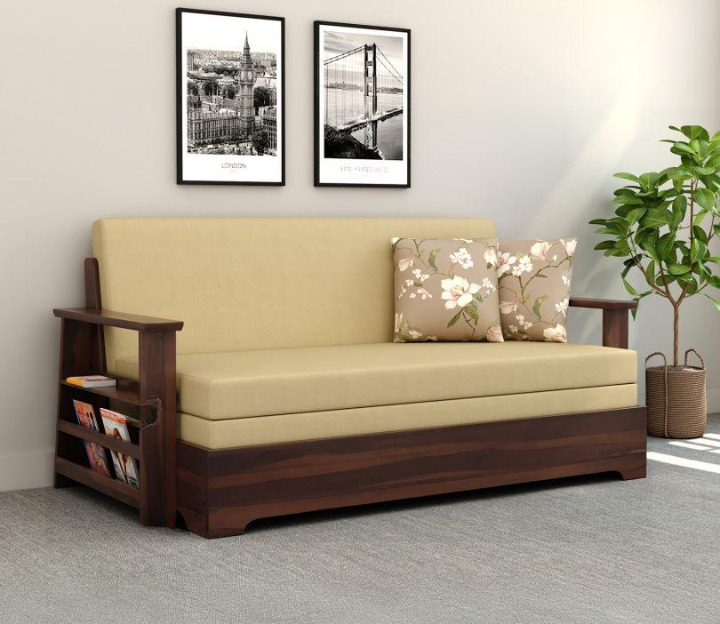 wooden sofa cum bed