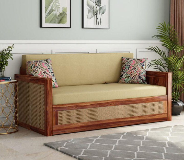wooden sofa cum bed