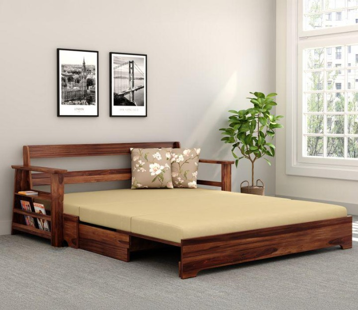 wooden sofa cum bed