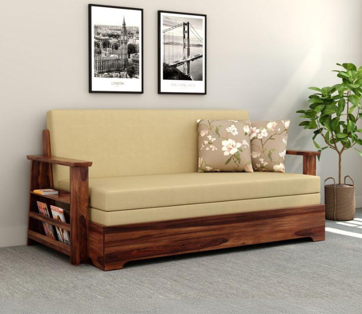 wooden sofa cum bed