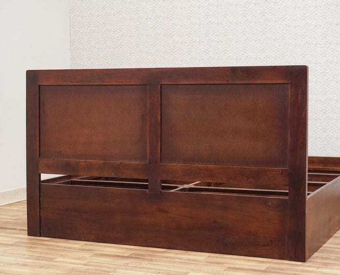 Boston Solid Wood Rattan Cane Storage Box Bed