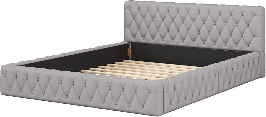Modern Upholstered Queen Size Bed | Premium Fabric Bed