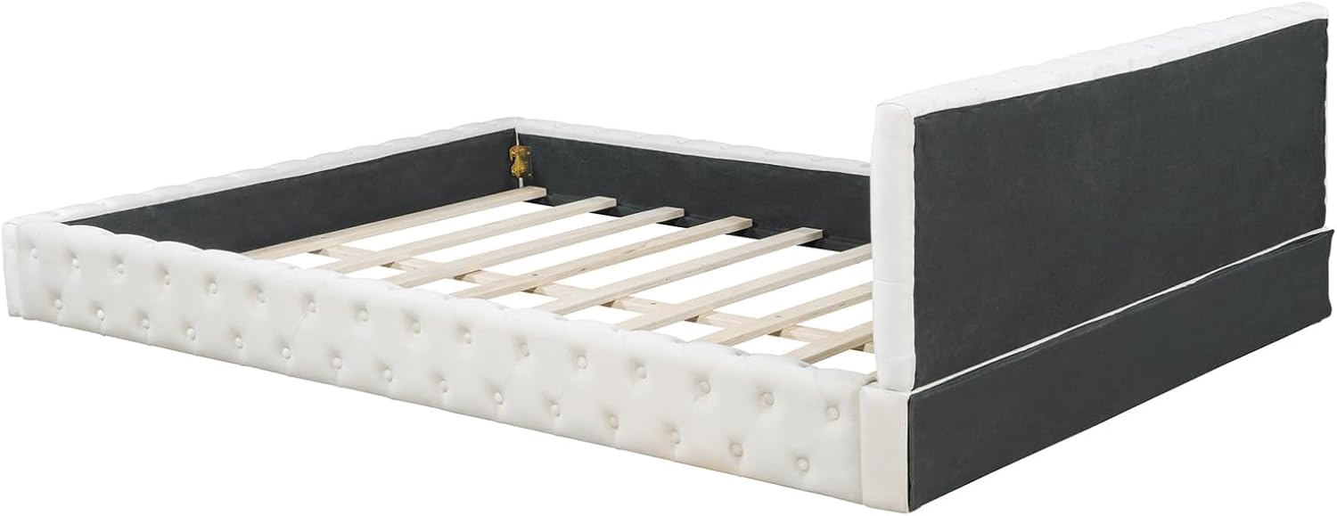 Modern Upholstered Queen Size Bed | Premium Fabric Bed