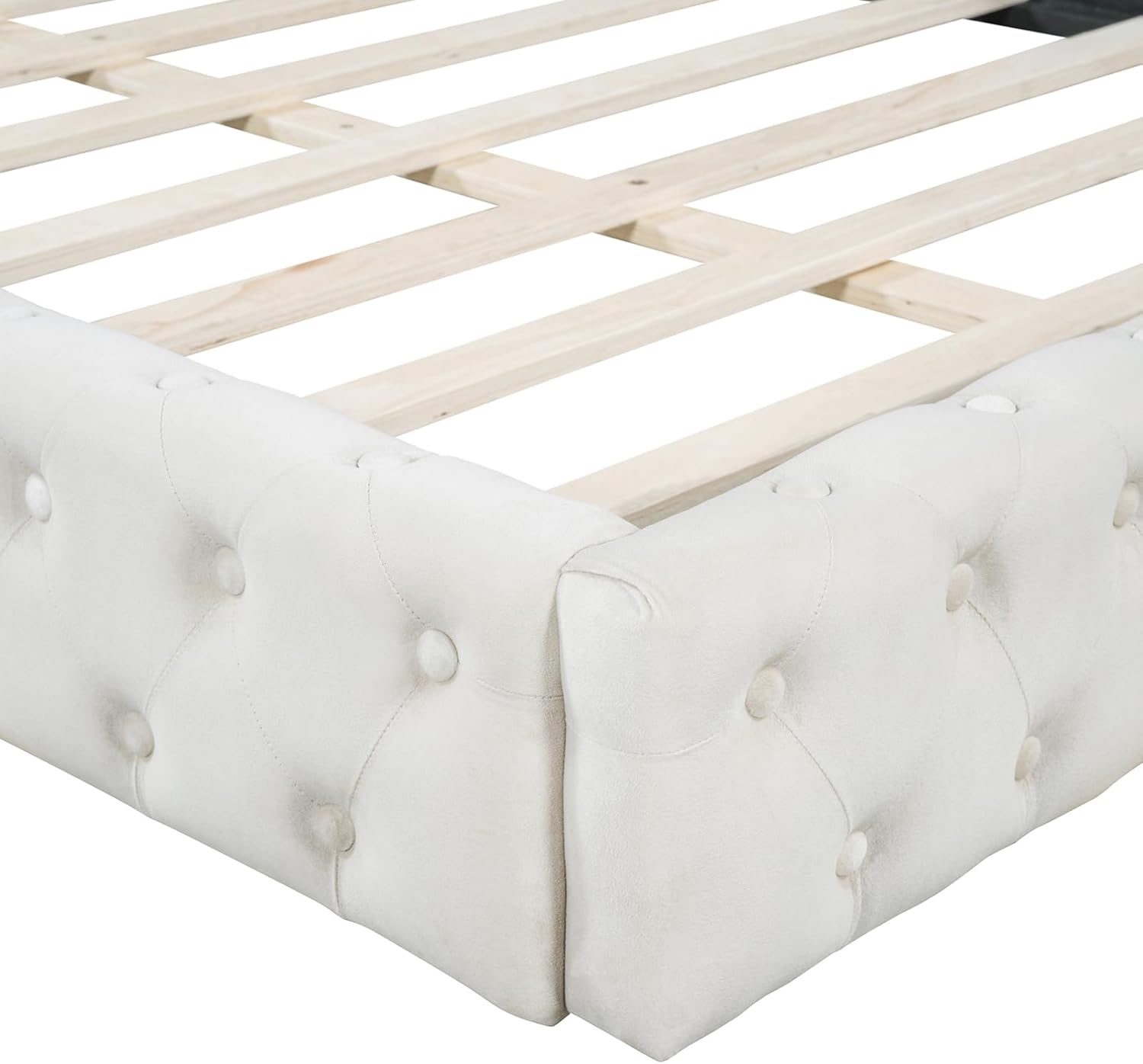 Modern Upholstered Queen Size Bed | Premium Fabric Bed