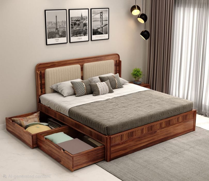 Slumbra Premium Sheesham Wood Bed