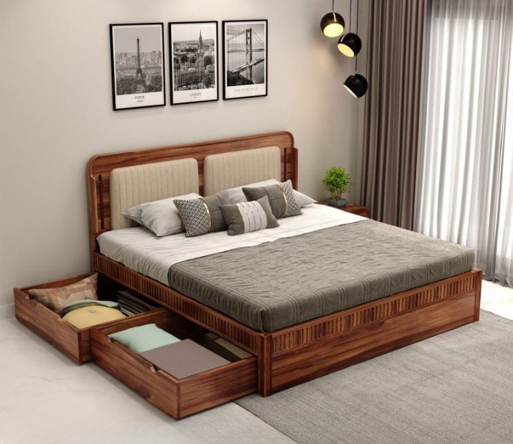 Slumbra Premium Sheesham Wood Bed