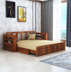 Sofa Cum Bed With Mini Storage and Side Pockets