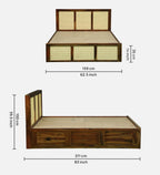Rustic Wooden Bed With Storage