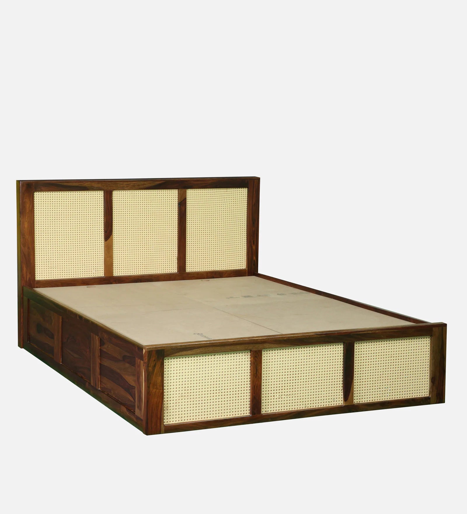 Rustic Wooden Bed With Storage