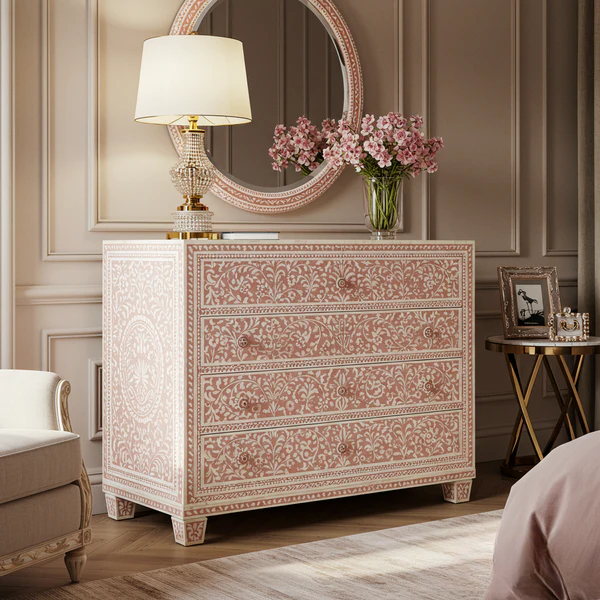 Woodoryn Vintage Floral Patterned Chest of Drawers