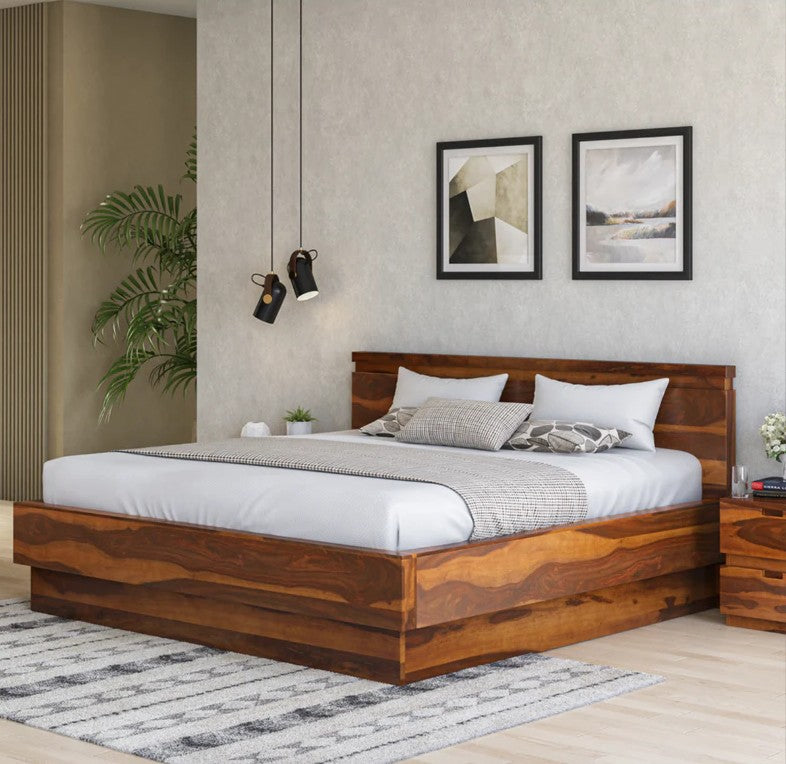 SnoozeCraft Solid Wood Custom Platform Bed Frame