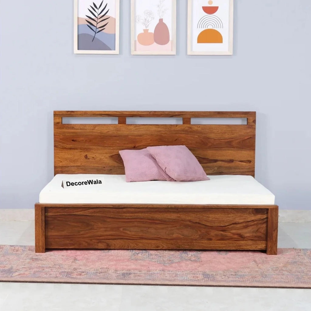 Revelyn Sheesham Wood Bed Essential with Storage from Home