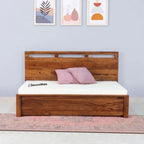 Revelyn Sheesham Wood Bed Essential with Storage from Home