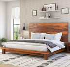 WhisperWood Solid Wood High Headboard Platform Bed