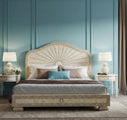 MoonRest Luxury Carved King Bed Frame with Matching Nightstands
