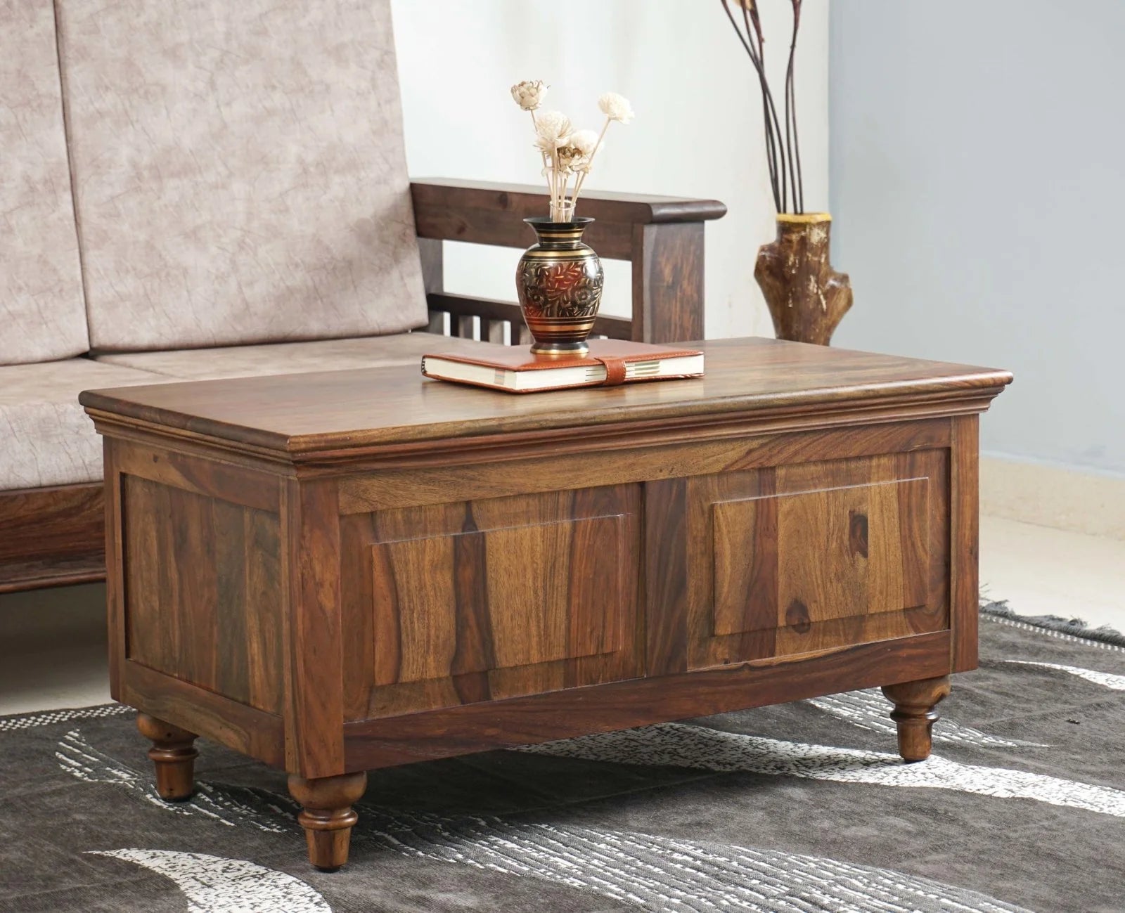 Pinewish Solid Wood  Trunk Box