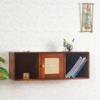 Cozyra Solid Wood One Door Wall Shelf