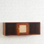 Cozyra Solid Wood One Door Wall Shelf