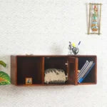 Cozyra Solid Wood One Door Wall Shelf