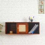 Cozyra Solid Wood One Door Wall Shelf