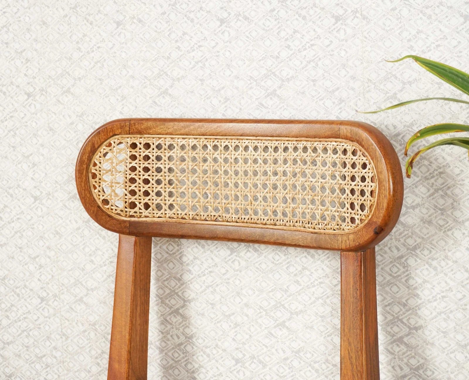 Walgloss Wooden Rattan Cane Chair Set