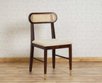 Walgloss Wooden Rattan Cane Chair Set