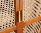 Acornix Solid Wood Rattan Cane Wardrobe