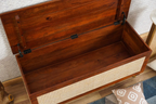 Kivra Solid Wood Rattan Storage Trunk Box