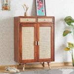 Maplenza Solid Wood Shoe Rack Cabinet