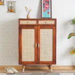 Maplenza Solid Wood Shoe Rack Cabinet