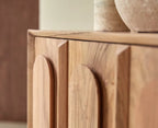 Relaxora Solid Wood Three Door Storage Tall Cabinet
