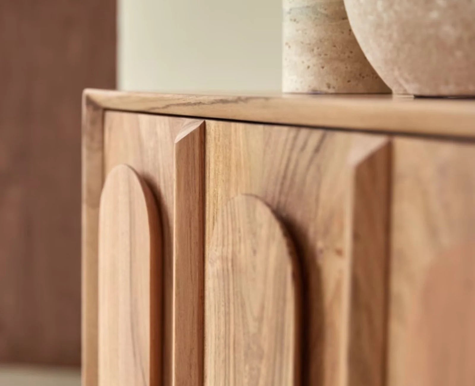 Relaxora Solid Wood Three Door Storage Tall Cabinet