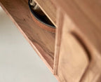 Relaxora Solid Wood Three Door Storage Tall Cabinet