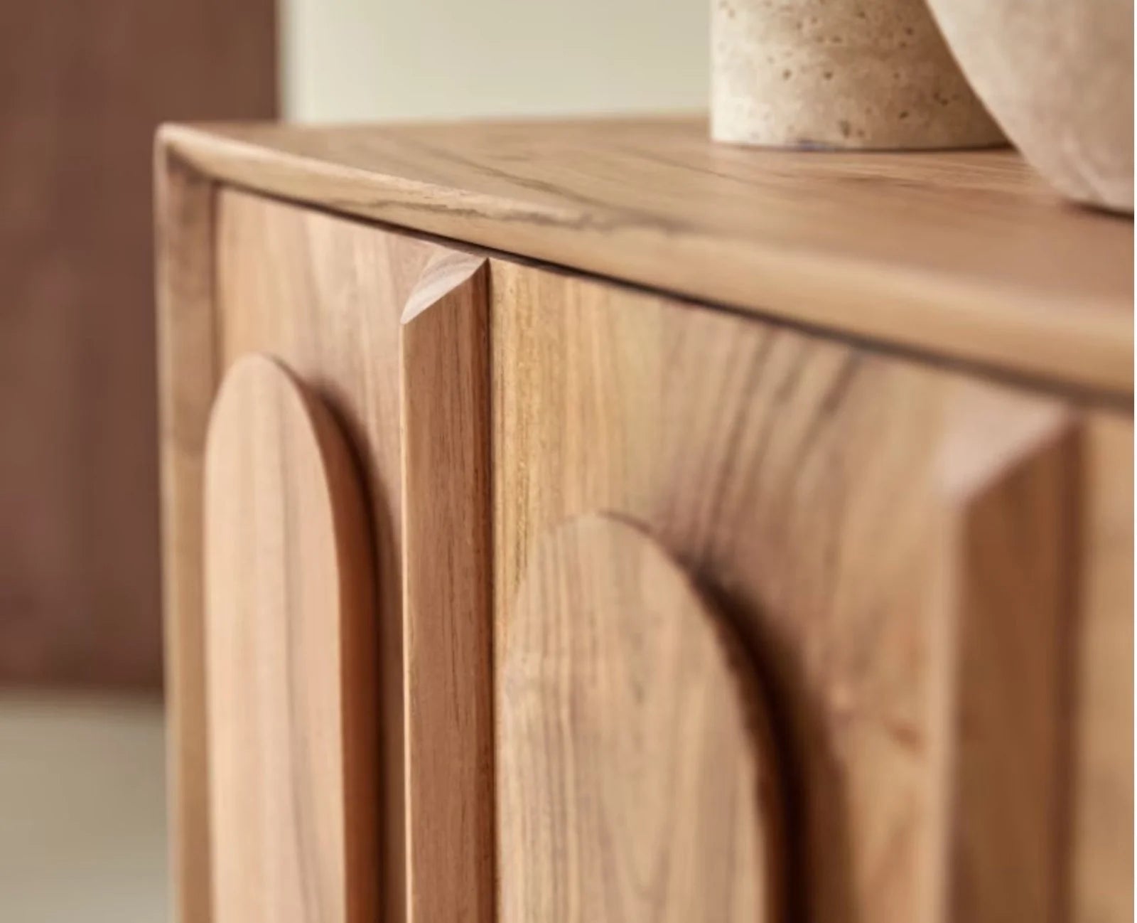 Relaxora Solid Wood Three Door Storage Tall Cabinet