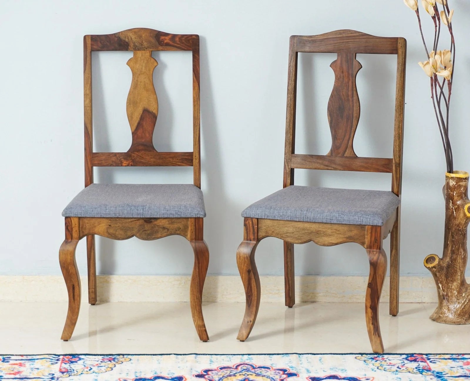 Varnesia Sheesham Wood Dining Chair Set