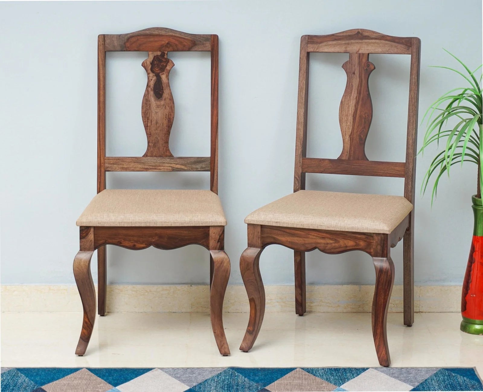 Varnesia Sheesham Wood Dining Chair Set