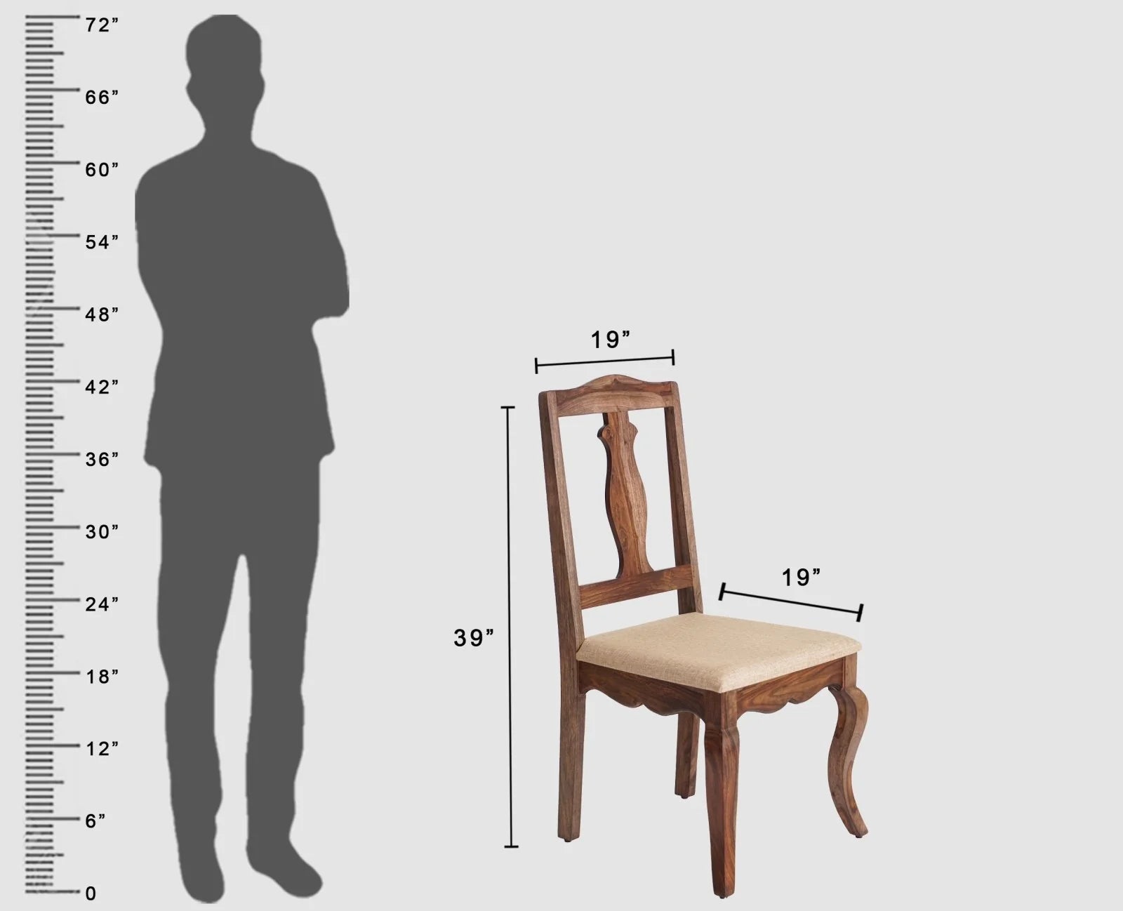 Varnesia Sheesham Wood Dining Chair Set