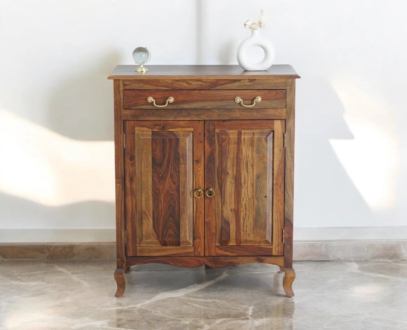 Polivene Sheesham Wood Shoe Rack