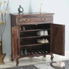 Polivene Sheesham Wood Shoe Rack