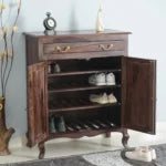 Polivene Sheesham Wood Shoe Rack