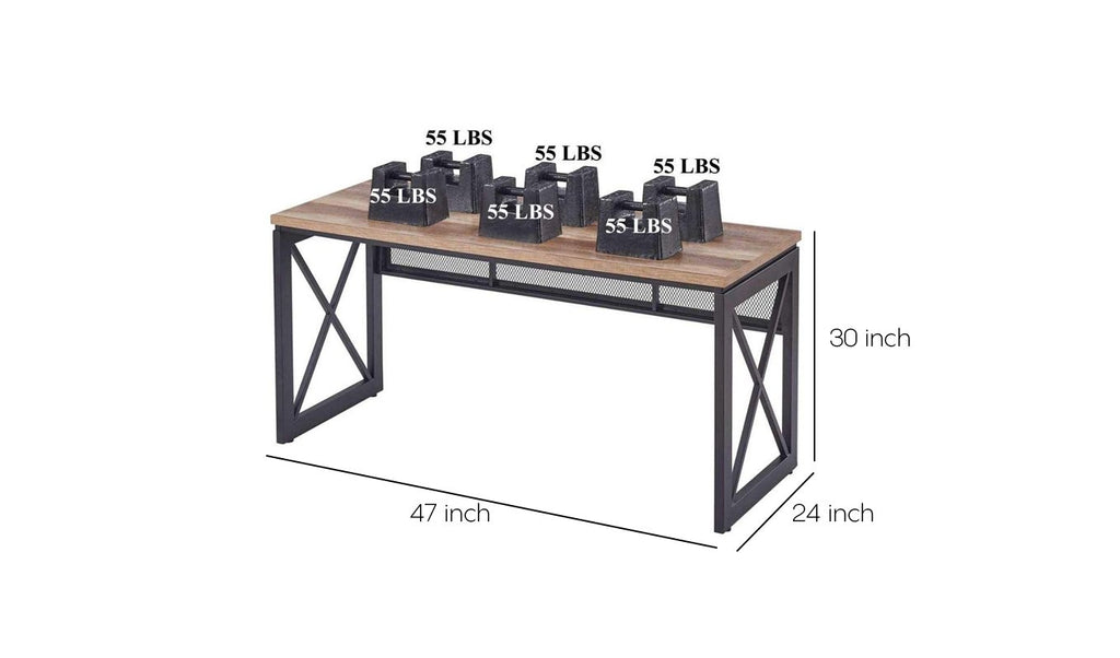 Zuno Wood and Metal Industrial Office Table