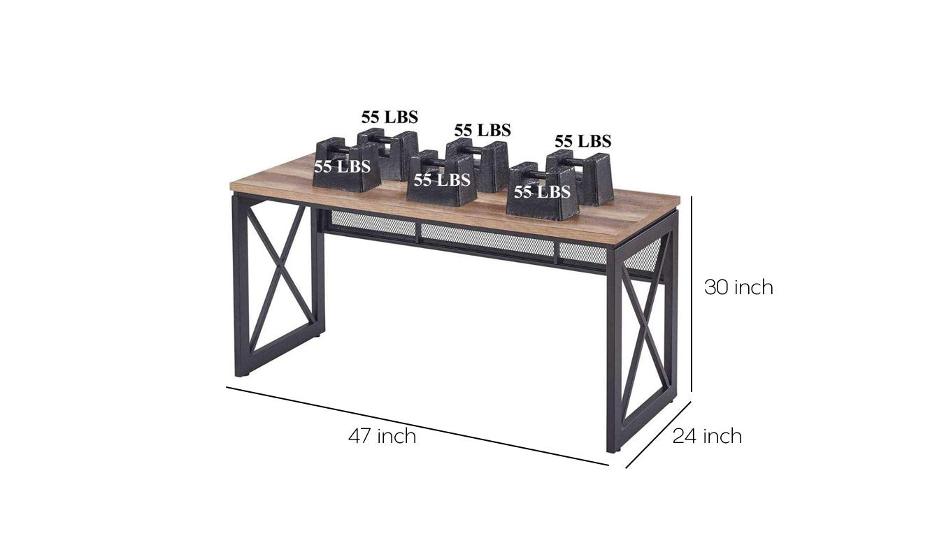 Zuno Wood and Metal Industrial Office Table