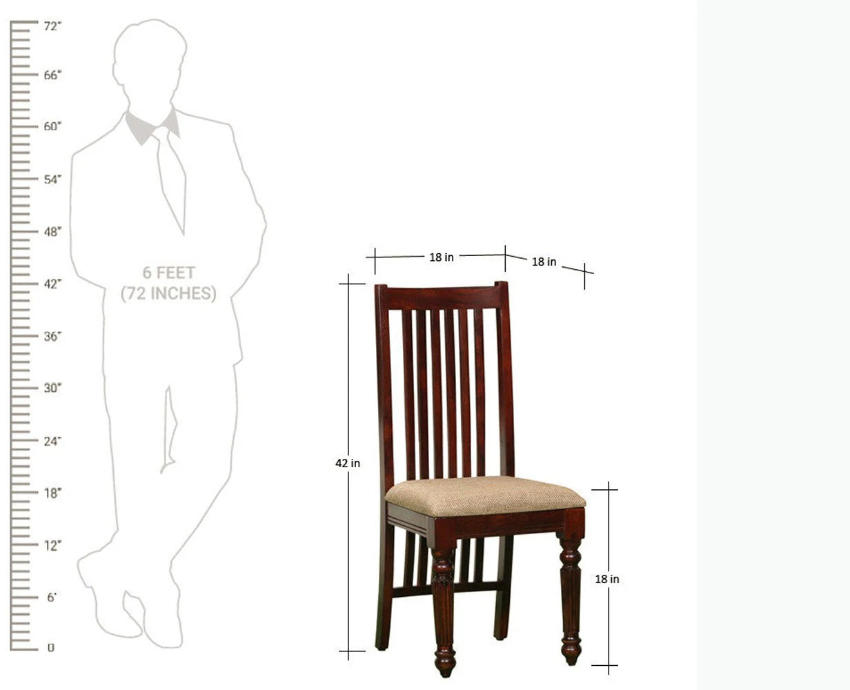 Reclino Sheesham Wood Dining Chair Set Of Two