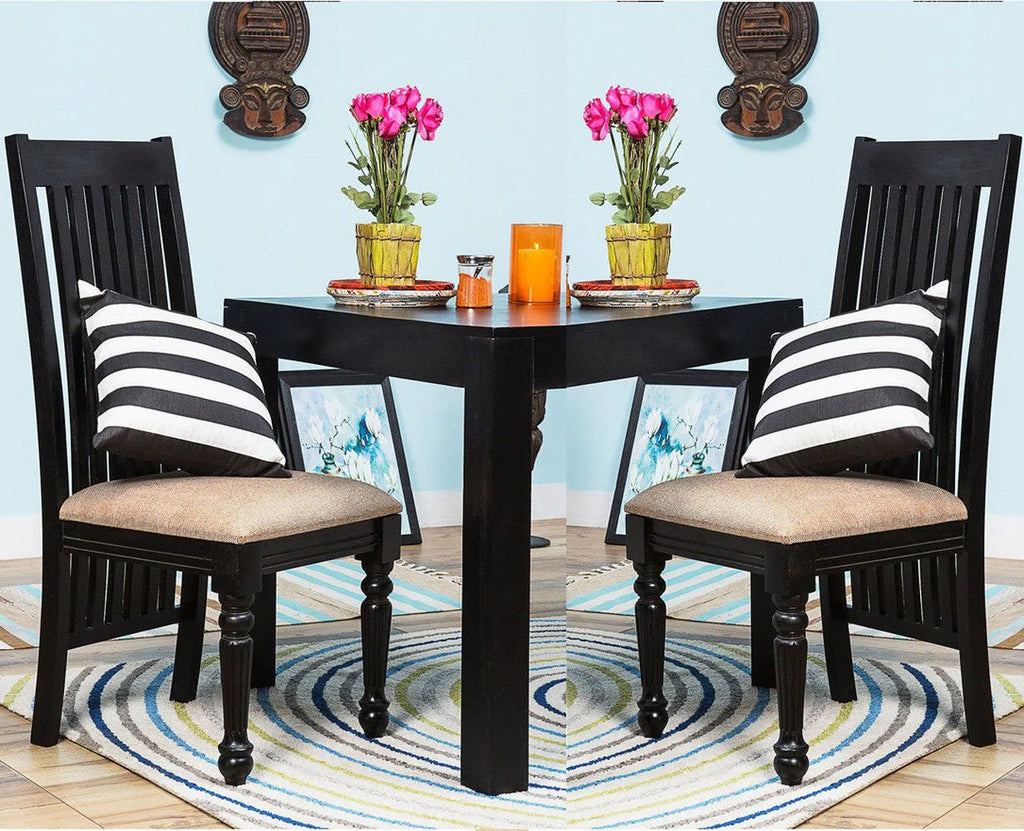 Reclino Sheesham Wood Dining Chair Set Of Two