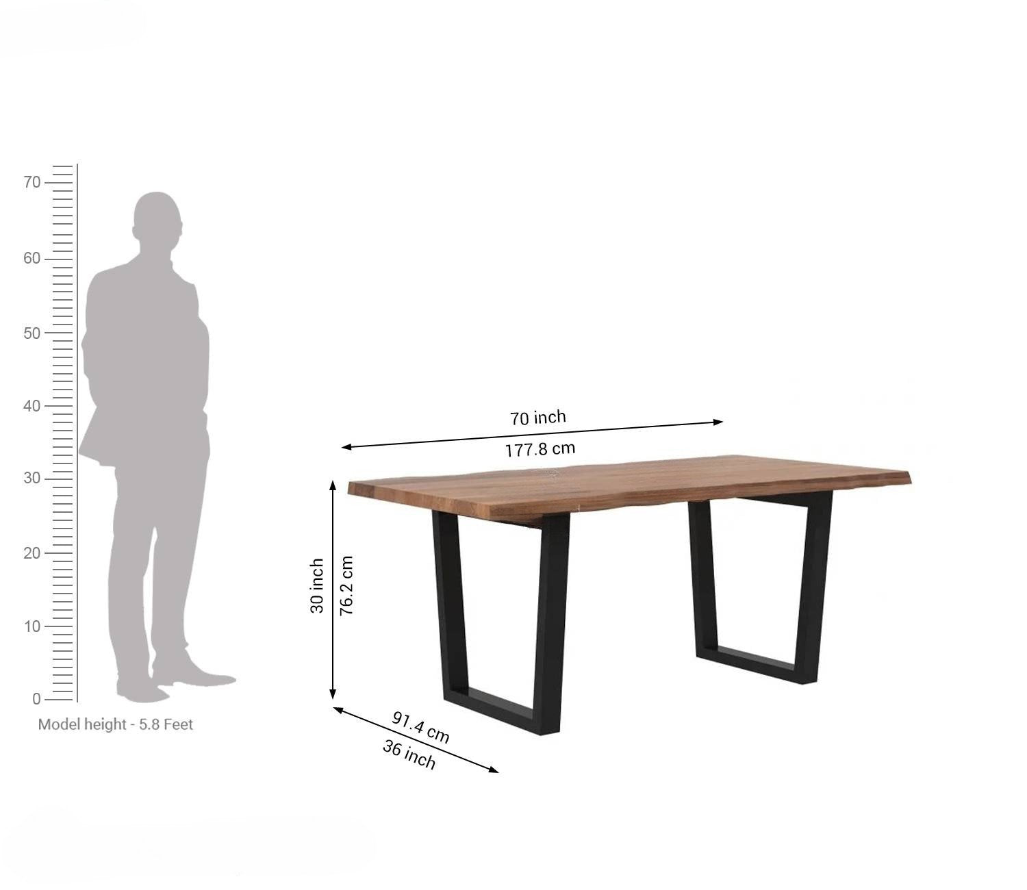 Live Edge 6 Seater Dining Set