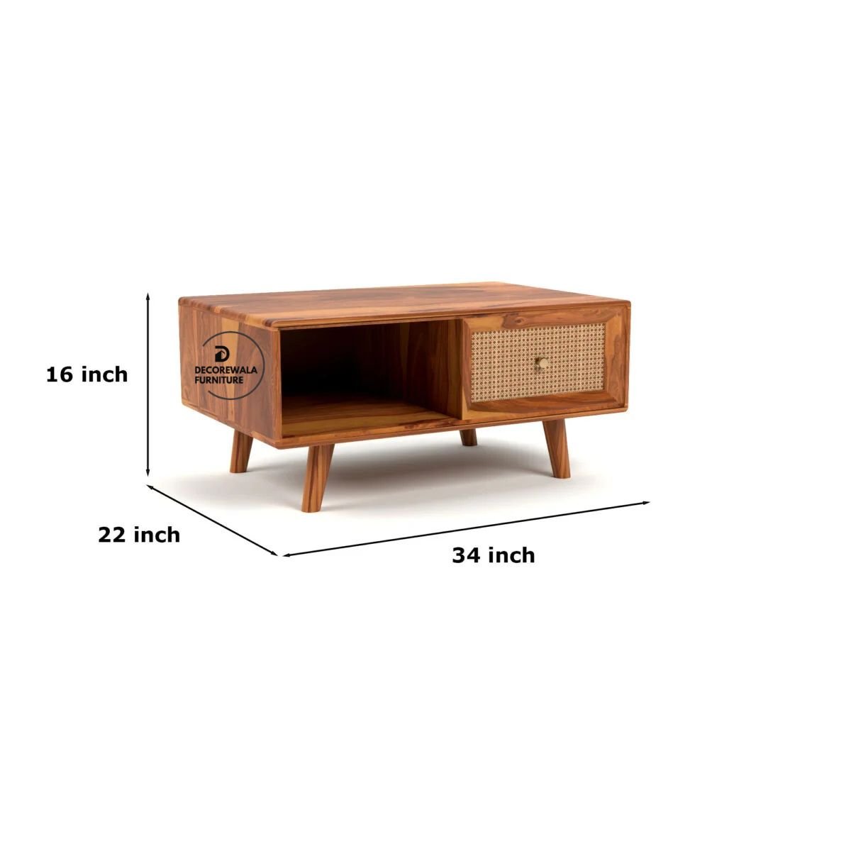 Cablera Solid Wood Drawer Coffee Table